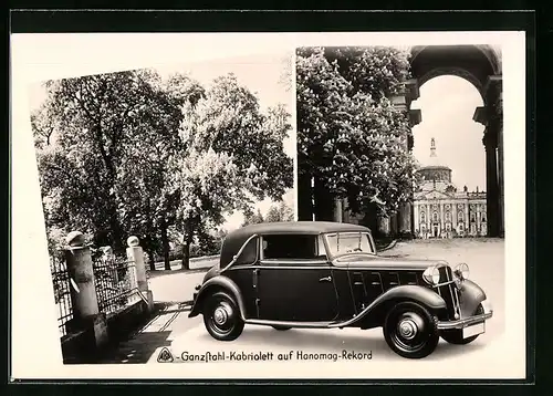 AK Ganzstahl-Kabriolett auf Hanomag-Rekord, Auto