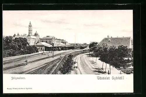 AK Györ, Palyaudvar, Bahnhof