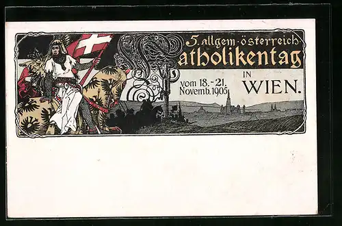 Lithographie Wien, 5. allg.-österr. Katholikentag 1905