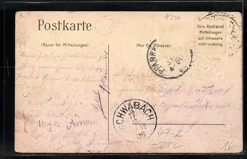 Präge-AK Pfarrkirchen, Abituria mit Studentenwappen, 1905