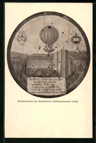 AK Frankfurt /Main, I. L. A., Schiessscheibe des Schützenvereins