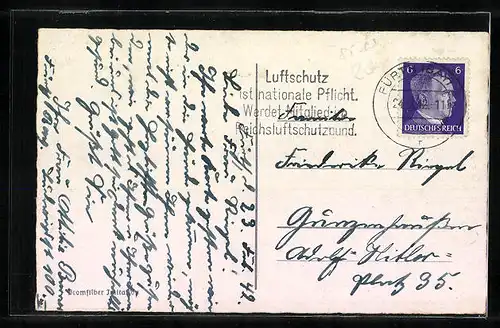 AK Fürth i. B., Städt. Krankenhaus, Totalansicht