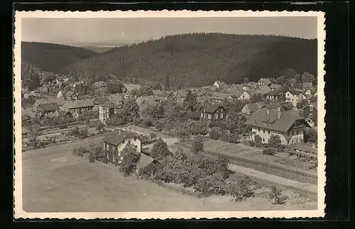 Foto-AK Finsterbergen, Ortsansicht aus der Vogelschau