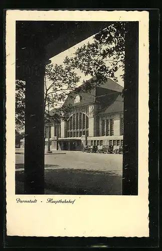AK Darmstadt, Blick zum Hauptbahnhof
