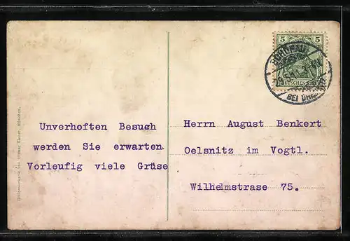 AK Chemnitz, Strassenpartie am Hauptbahnhof