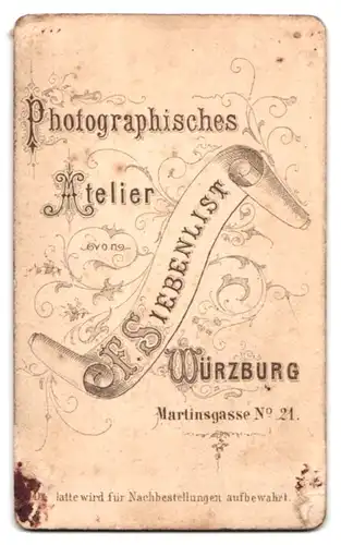 Fotografie F. Siebenlist, Würzburg, Martinsgasse 21, Portrait frecher Bube mit Krawatte im Jackett