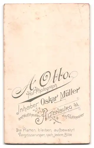 Fotografie A. Otto, Altenburg S-A., Dame im verzierten Kleid mit Brosche