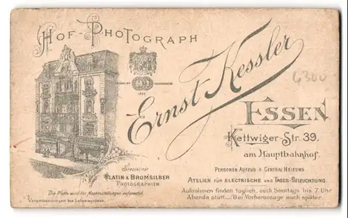 Fotografie Ernst Kessler, Essen, Ansicht Essen, Fasade des Ateliersgebäude