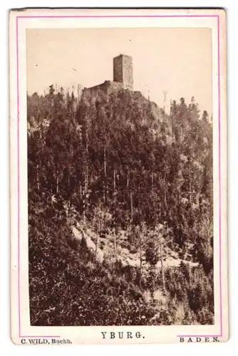 Fotografie C. Wild, Baden, Ansicht Baden-Baden, Blick auf die Burgruine Yburg