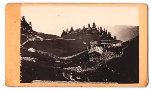 Fotografie Ludwig Hardtmuth, Salzburg, Ansicht Bad Reichenhall, Blick auf die Zwieselalpe, Edt-Alpenhütte