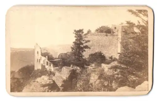 Fotografie F. M. Reichel, Baden, Ansicht Baden-Baden, Blick auf die Ruine Schloss Hohenbaden