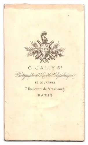 Fotografie C. Jall Sr., Paris, Matrose in Uniform mit Schulterstücken und Fransen, Moustache
