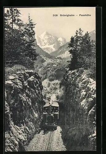 AK Brünigbahn auf der Passhöhe