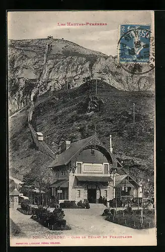 AK Lourdes, Gare de Départ du Funiculaire