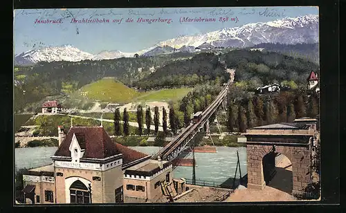 AK Innsbruck, Drahtseilbahn auf die Hungerburg