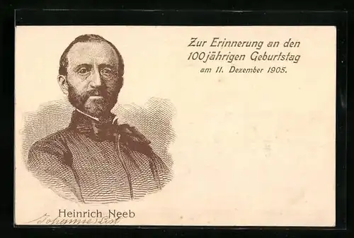 AK 100 jähriger Geburtstag von Heinrich Neeb am 11.12.1905