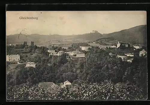 AK Gleichenberg, Ortsansicht aus der Vogelschau