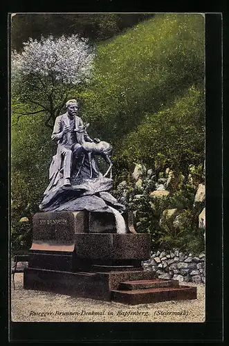 AK Kapfenberg, Rosegger-Brunnen-Denkmal