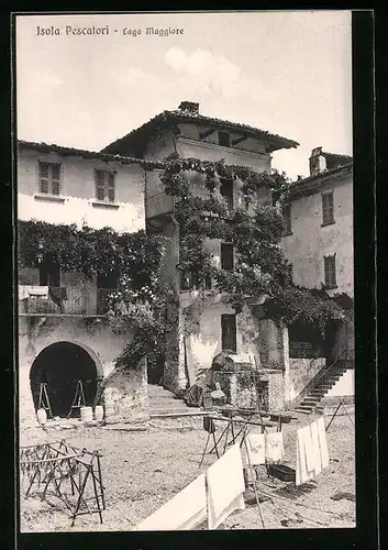 AK Isola Pescatori /Lago Maggiore, Haus im Sonnenschein