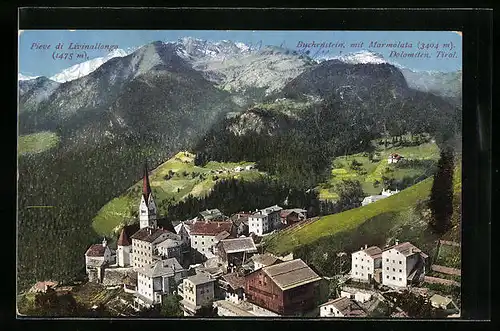 AK Buchenstein, Teilansicht mit Marmolata, Dolomiten