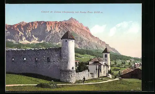 AK Zanna /Ampezzo, Castell de Zanna mit Punta Nera