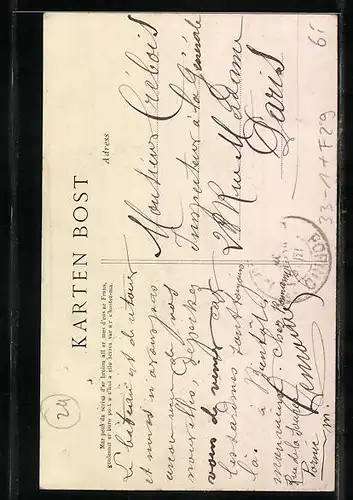 AK Morlaix, Vieille porteuse d`eau alllumant sa pipe, Alte Pfeifenraucherin