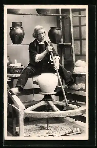 AK Quimper, Faience Bretonne, Fayence-Herstellung