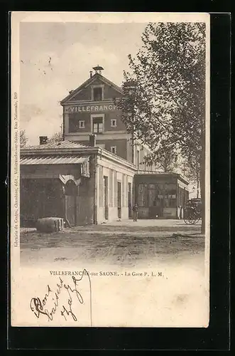 AK Villefranche-sur-Saone, La Gare, Bahnhof