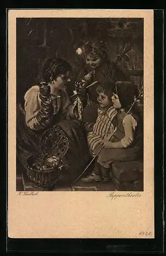Künstler-AK Hermann Kaulbach: Puppentheater