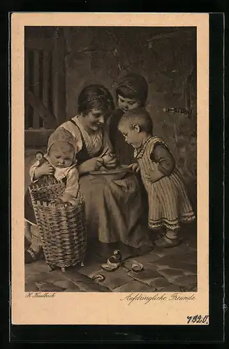 Künstler-AK Hermann Kaulbach: Aufdringliche Freunde