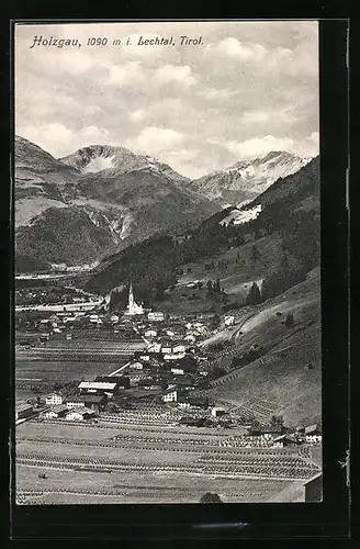 AK Holzgau im Lechtal, Gesamtansicht aus der Ferne