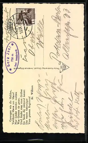 AK Innsbruck, Ehrengrab der Tiroler Kaiserjäger am Berg Isel