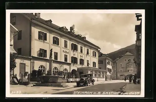 AK Steinach a. B., Strassenpartie am Gasthof zur Post