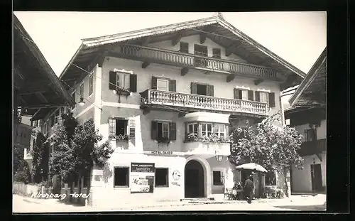 AK Kirchberg, Strassenfront des Hotels Daxer