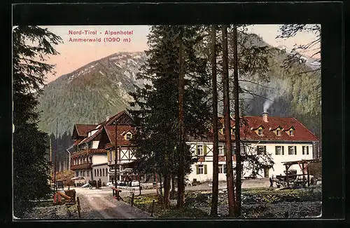 AK Ammerwald, Alpenhotel im Wald