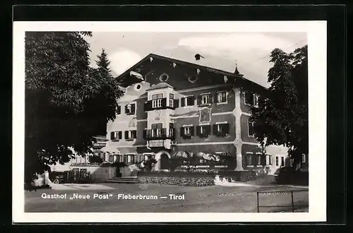 AK Fieberbrunn, Blick zum Gasthof Neue Post