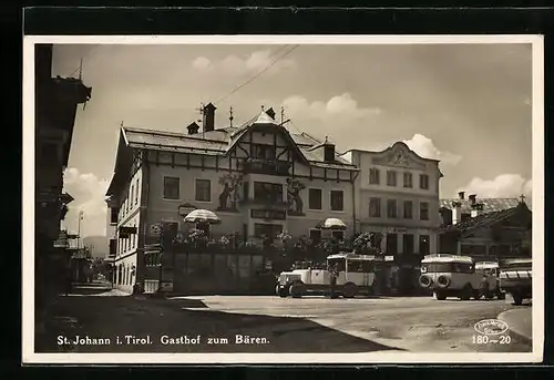 AK St. Johann, Gasthof zum Bären mit Autos