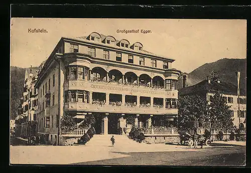 AK Kufstein, Blick zum Grossgasthof Egger