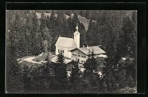 AK Jochberg-Wald, Ortspartie mit Kirche