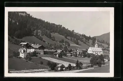 AK Wildschönau, Ortspartie mit Kirche