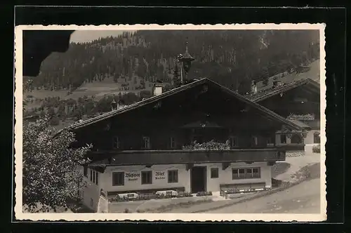 Foto-AK Alpbach, Gasthof Messer Wirt