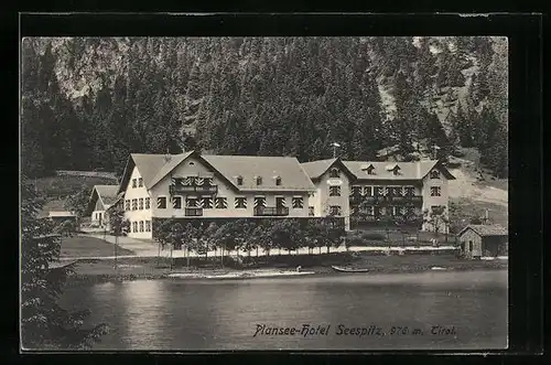 AK Breitenwang, Das Hotel Seespitz direkt am Plansee