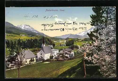 AK Fieberbrunn, Gesamtansicht des Ortes