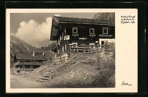 AK Erlsbach b. St. Jakob, Blick auf das Gasthaus Stumpf