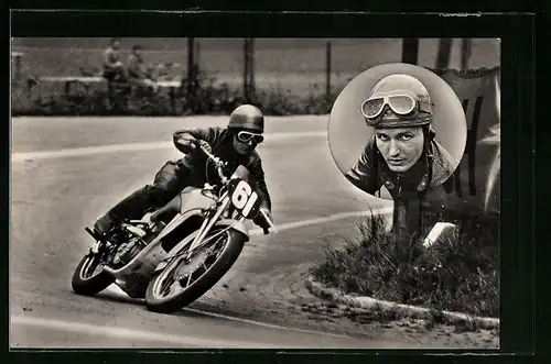 AK Kurt Mansfeld mit seiner mit seiner Auto Union-DKW, Motorradrennen