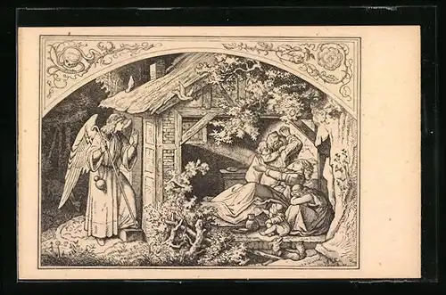 Künstler-AK Ludwig Richter: Das Vaterunser