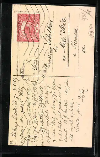 Künstler-AK Kind mit Sonnenblume