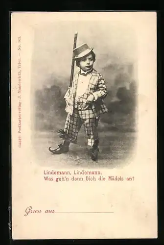 AK Kind im Anzug, Lindemann, Lindemann, was geh`n denn Dich die Mädels an!