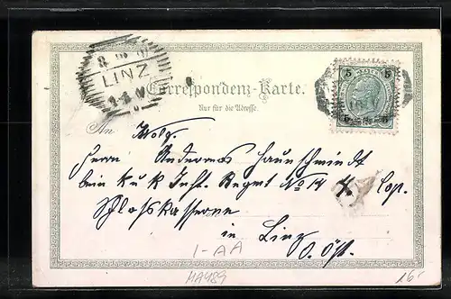 Lithographie Bozen, Obstplatz, Pfarrkirche, Walther-Denkmal, Totalansicht