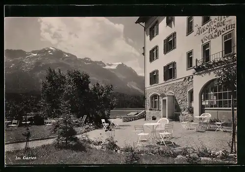 AK St. Moritz /Engadin, Alkoholfreies Hotel Bellaval und Volksheim